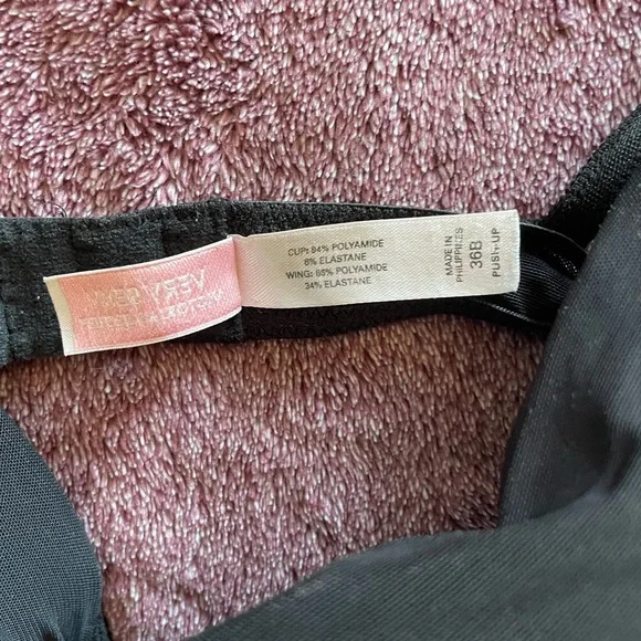 Very Sexy 34b Mesh Black Push Up Bra - Picture 2 of 2